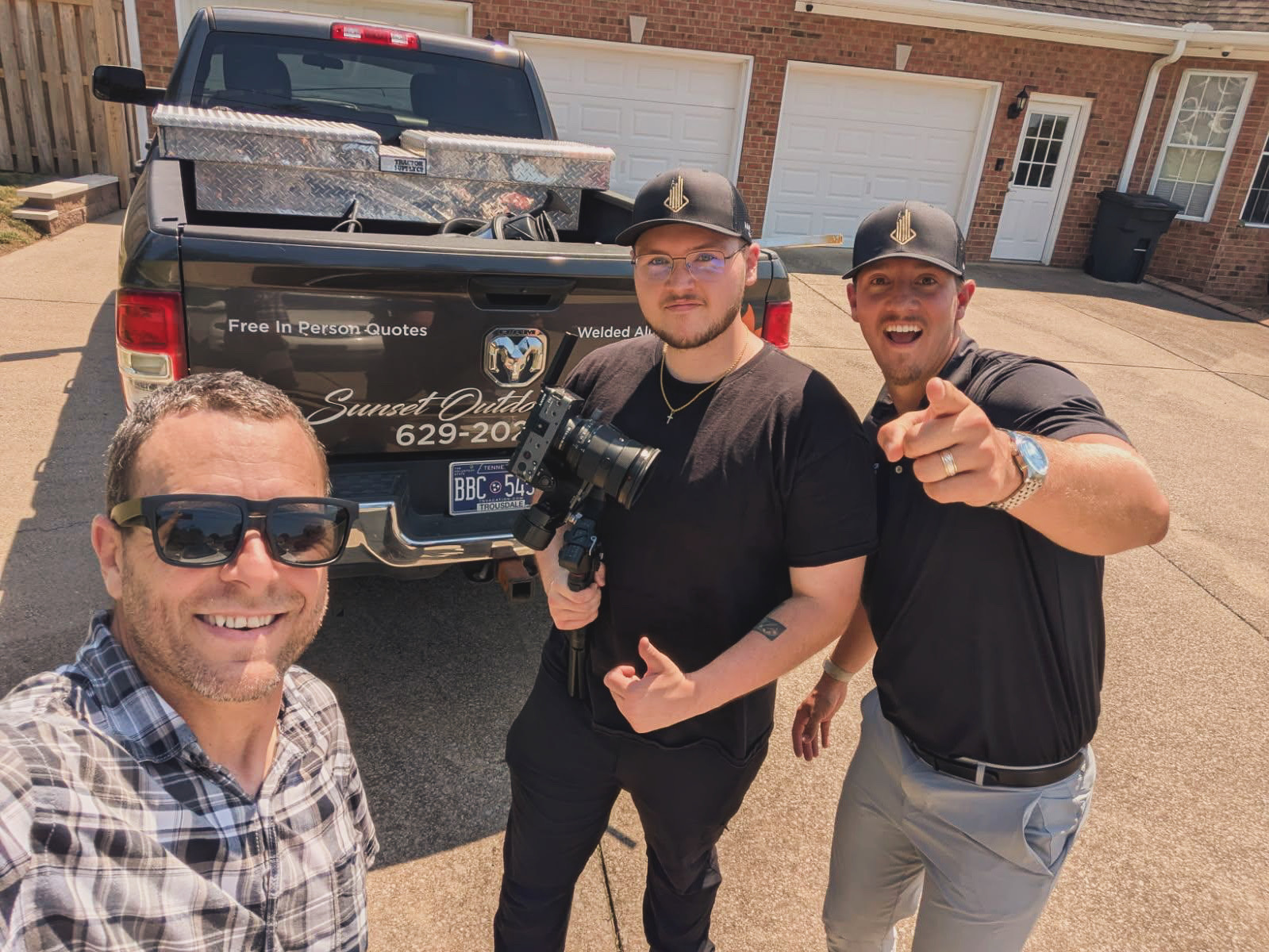 Hard Labor Marketing crew on-site with a client