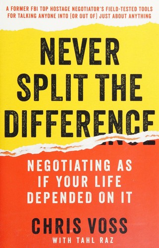 Never Split the Difference by Chris Voss - book cover