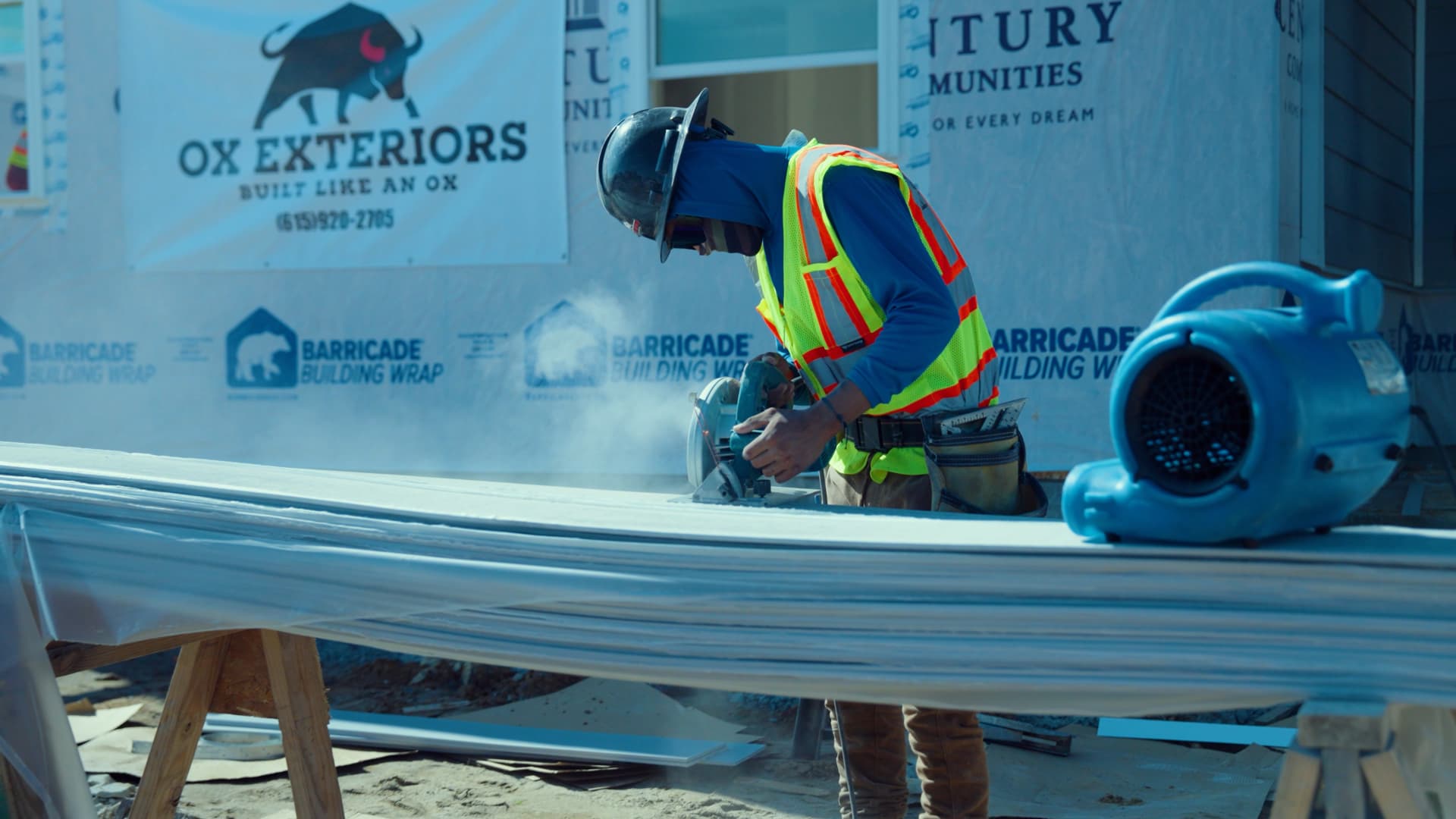 OX Exteriors crew on the job