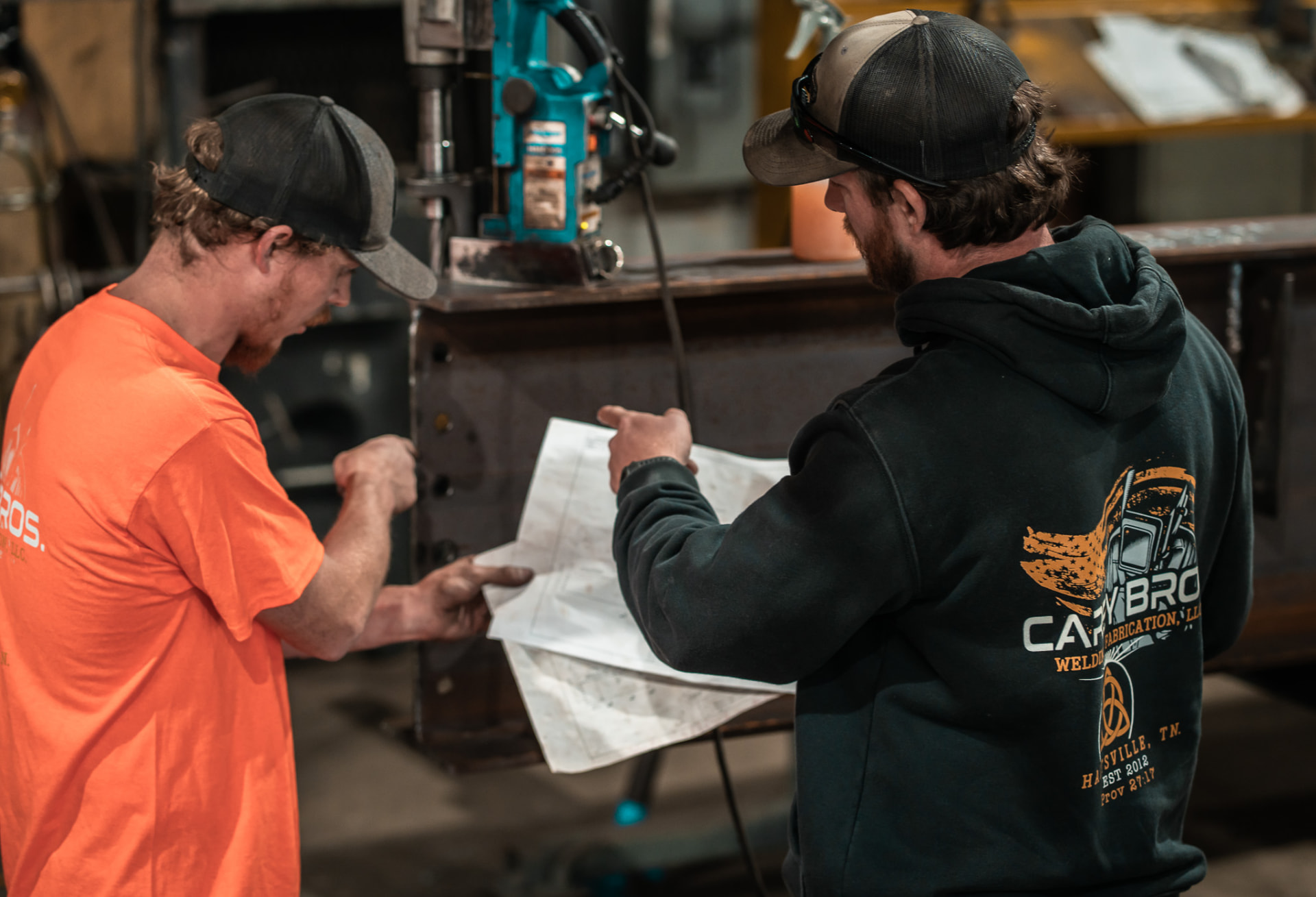 Carey Bros welding and fabrication crew on the job