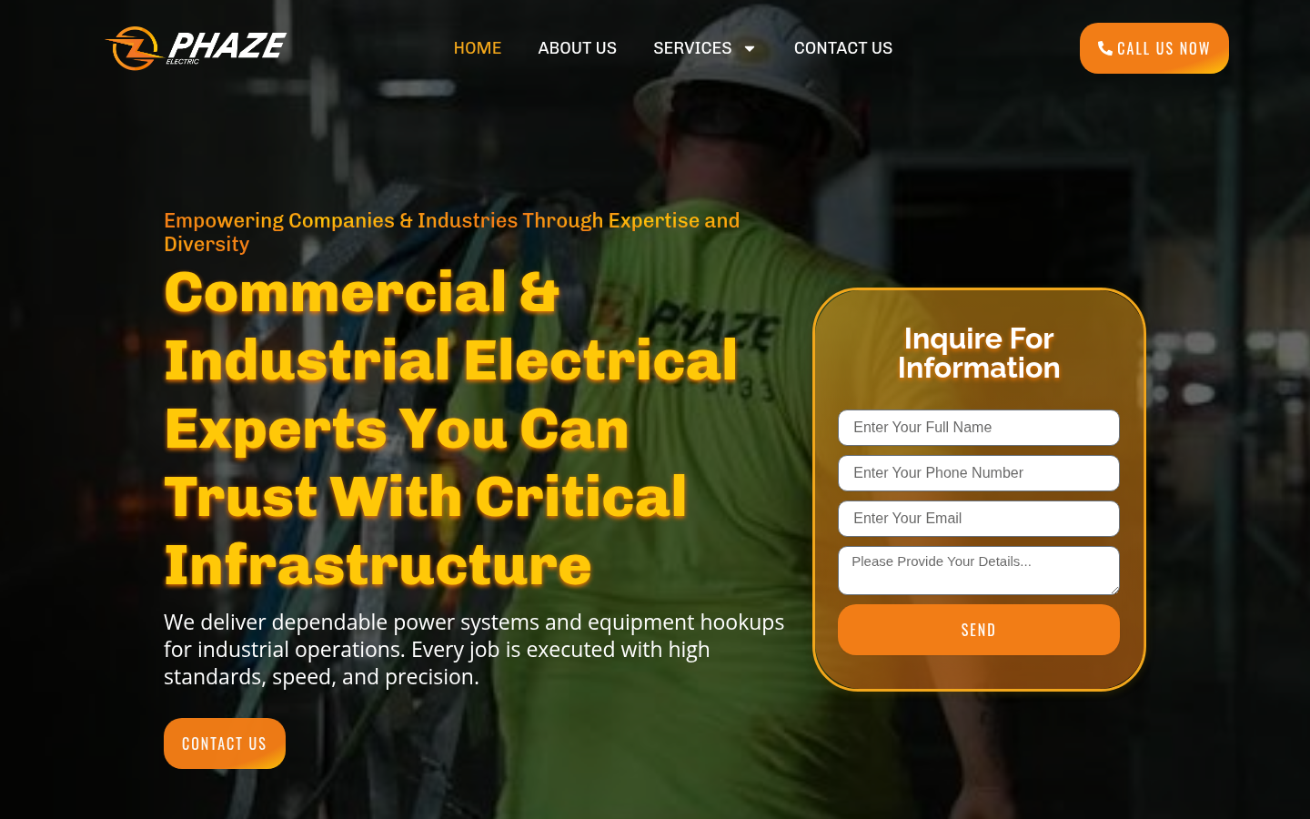 Phaze Electric live website