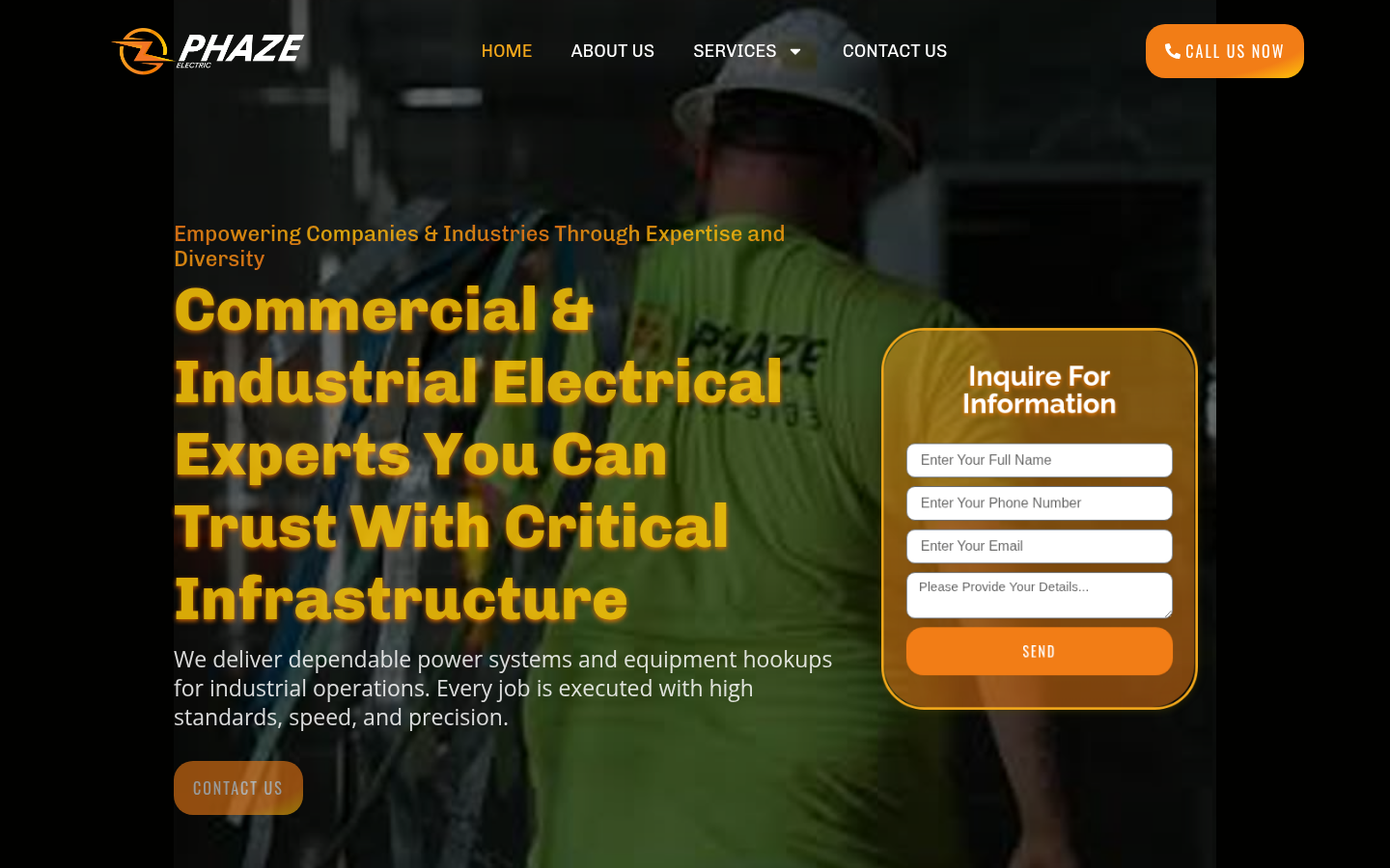 Phaze Electrical website